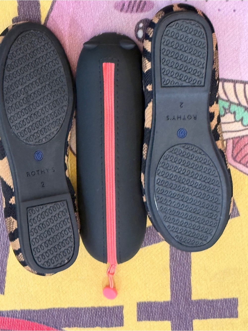 Rothy's Kids Leopard Print Mary Jane in Tan and Black - Picture 6 of 6